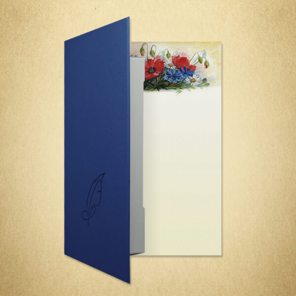 Briefpapiermappe Mohnblüte