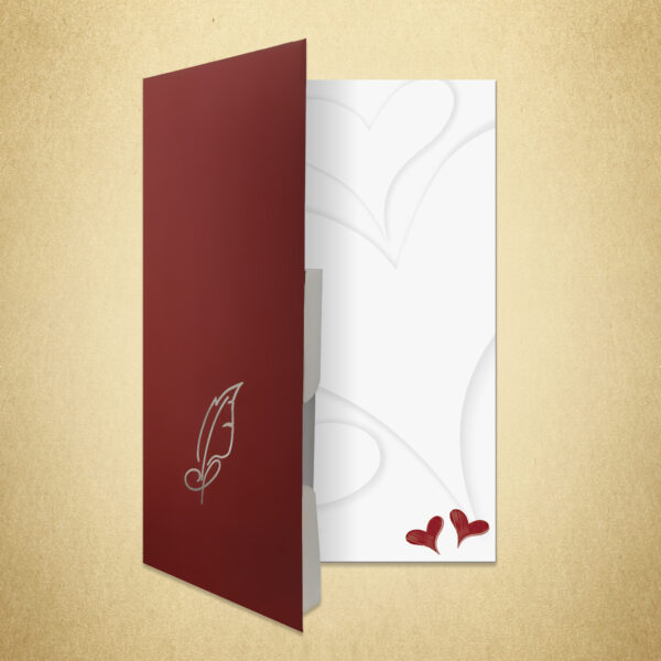 Briefpapiermappe Herzlich rot