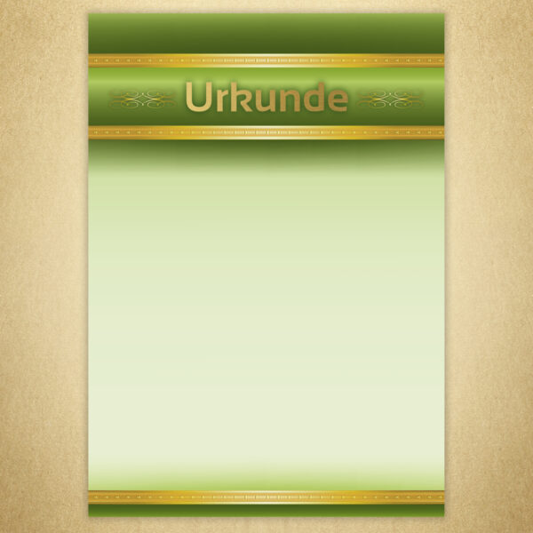 Urkunde 10 Gold geprägt - 12 Blatt