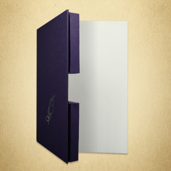 Briefpapiermappe Lila mit Edelpapier GMUND tactile ice