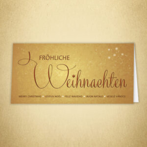 Weihnachtskarte Weihnachtsgruß (Kupfer-Prägung)