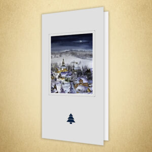 Weihnachtskarte Seiffener Aquarell