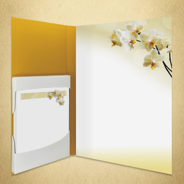 Briefpapiermappe Orchidee hell – Bild 2