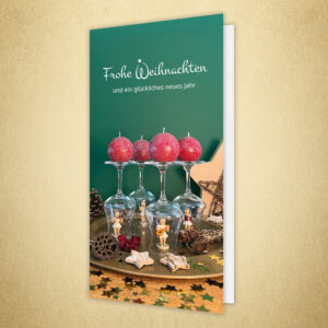 Weihnachtskarte Adventskranz